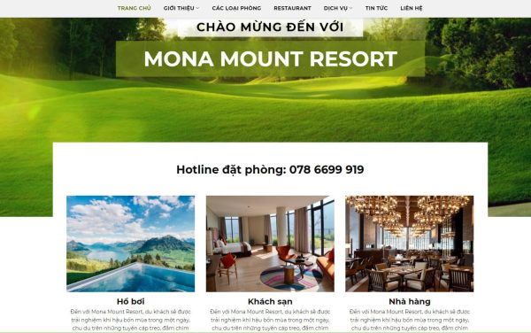 Theme wordpress resort du lịch