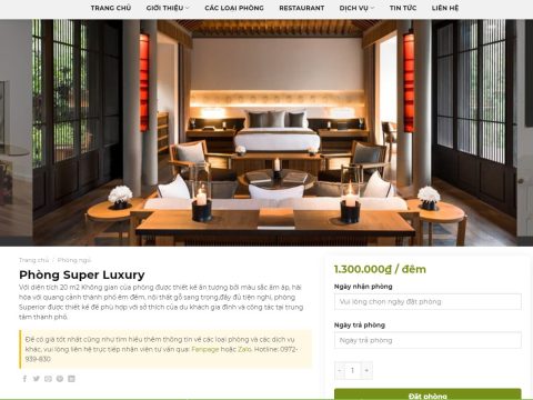 Theme wordpress resort du lịch