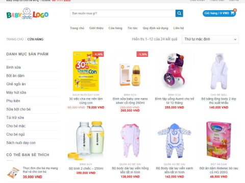 Theme WordPress mẹ và bé