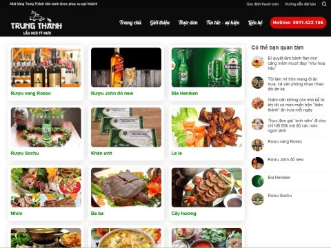 Theme wordpress nhà hàng 03