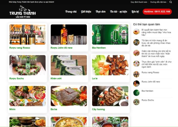 Theme wordpress nhà hàng 03