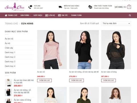 Theme wordpress thời trang nữ