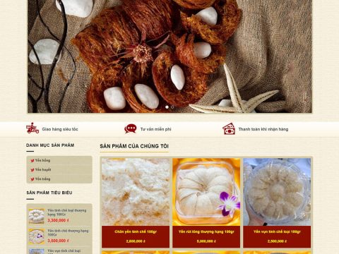 Theme wordpress yến sào 02