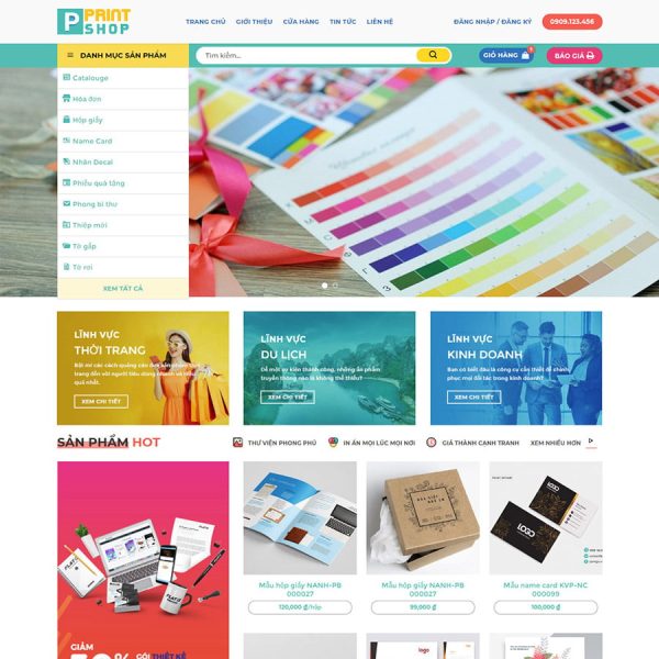 Theme wordpress In Ấn – Mẫu theme wordpress đẹp cho doanh nghiệp