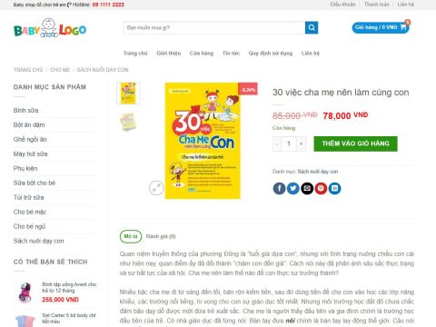 Theme WordPress mẹ và bé