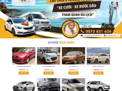 Theme wordpress dịch vụ cho thuê xe 01