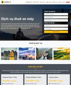 Theme wordpress cho thuê xe máy