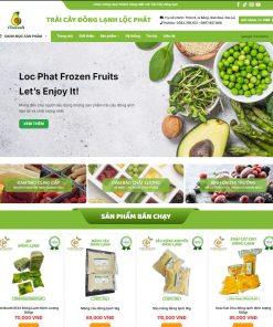 Theme wordpress bán trái cây đông lạnh, thực phẩm sạch