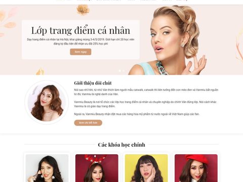 Theme wordpress dạy trang điểm