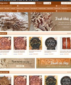 theme wordpress bán tranh gỗ