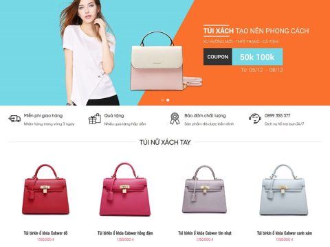 Theme WordPress bán túi xách