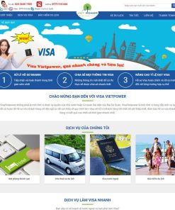 Theme wordpress dịch vụ visa